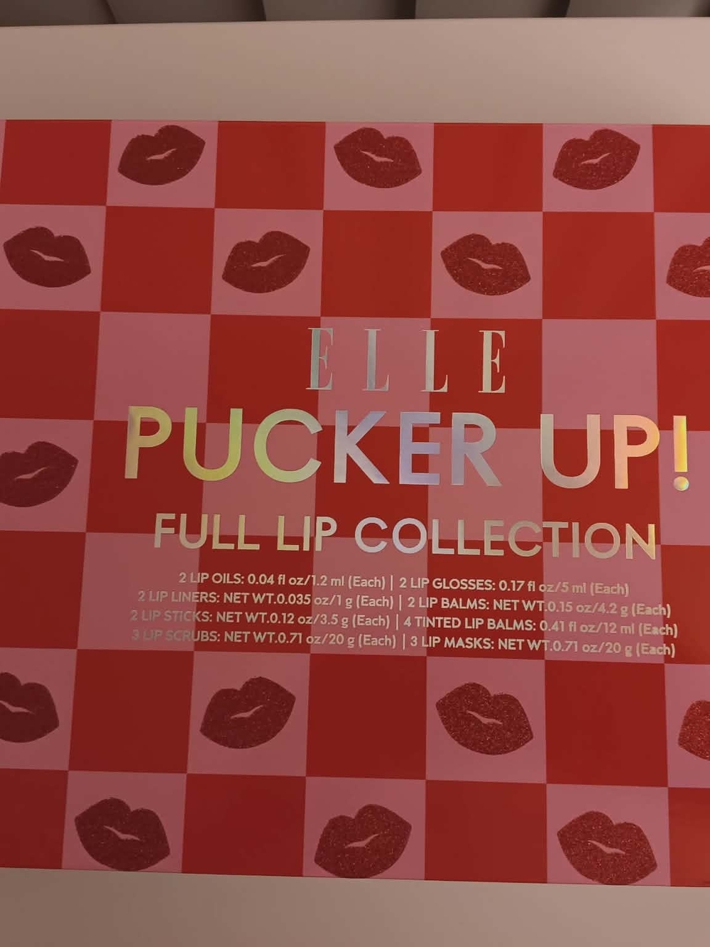 Elle Pucker Up! Full Lip Collection - Red and Pink Checkerboard